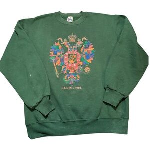 Jerzees Green Crewneck Sweater ‘Dallas 1992’